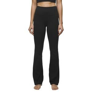 Prana Women's XS Black Luxara Flare Pants Pull On High Rise Athleisure O8-1